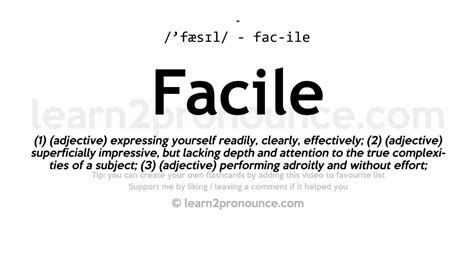 facile definition